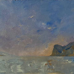 2025, Gardasee bei Tresimone, Öl auf Baumwolle