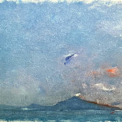 2025, Blaue Ferne, Öl auf Baumwolle